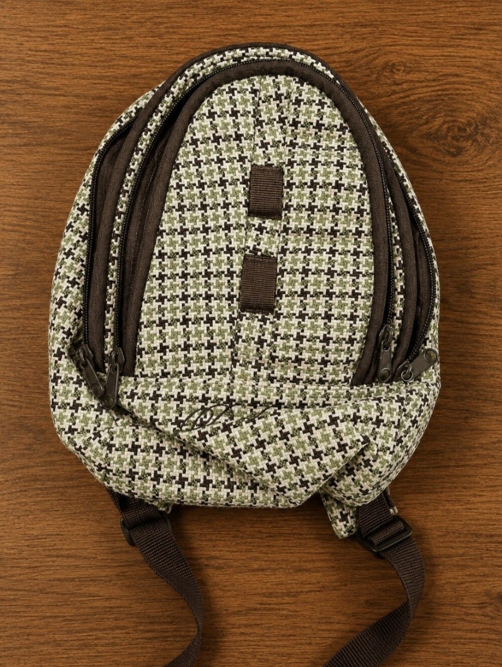 Dakine Mini Backpack Woven Green Brown Pattern Small Daypack